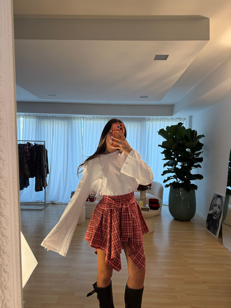 Miniatura: Gonna/short camicia con nodo 