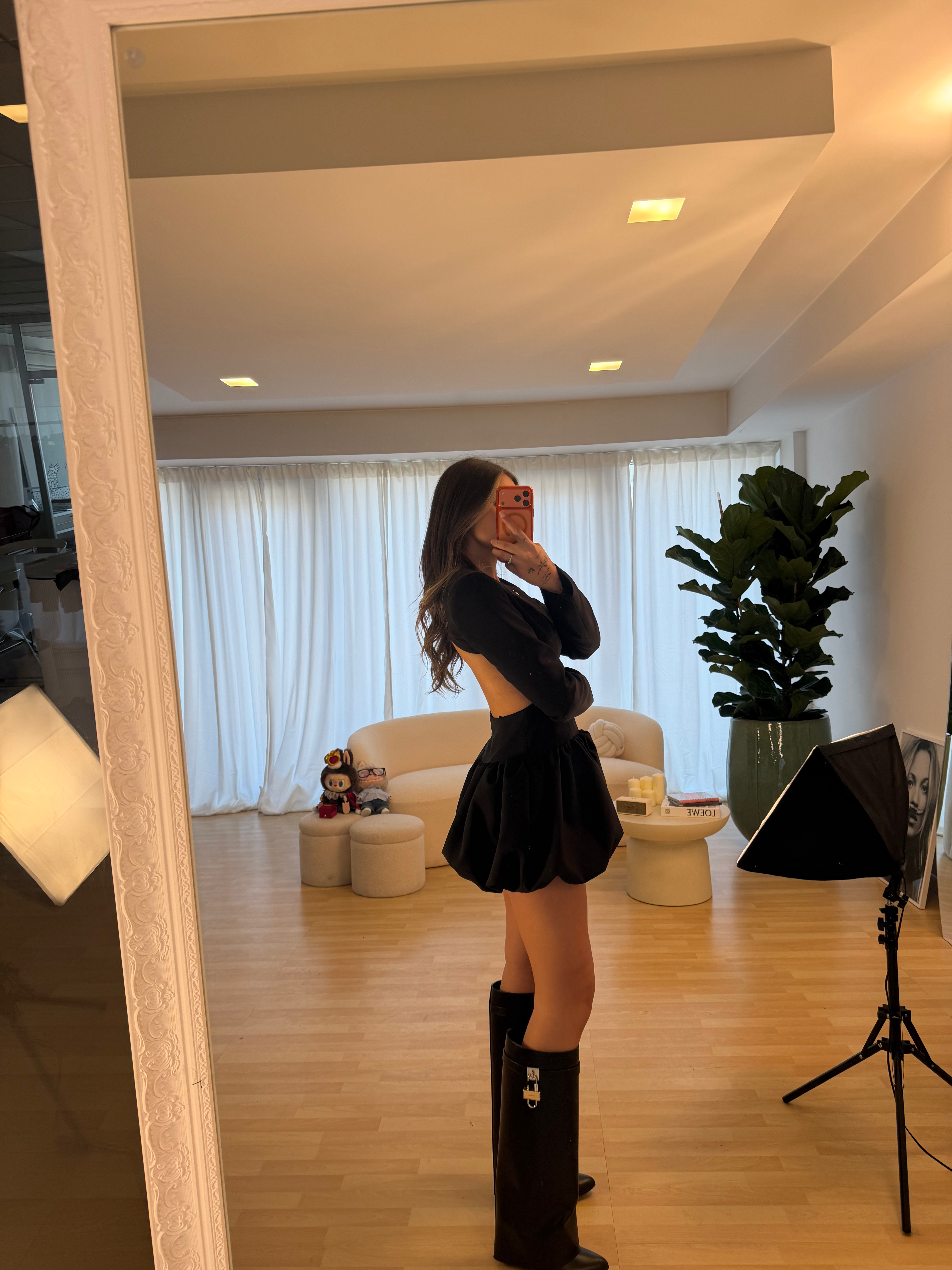 Abito strutturato  gonna a palloncino cut out LUMINA