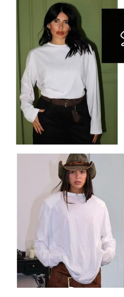 Miniatura: Tshirt manica lunga spallina imbottita 