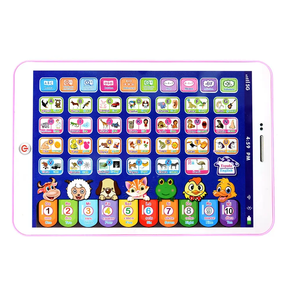 Spanish Alphabet Child Tablet Point Read Touch Enable Laptop Compluter