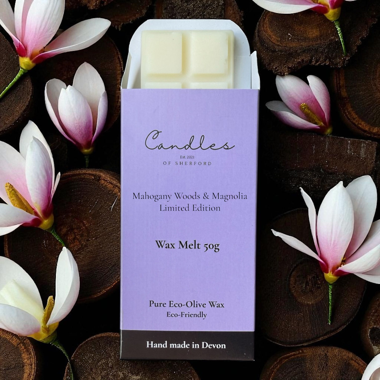 Ltd Edition Mahogany Woods & Magnolia Wax Melt 50g