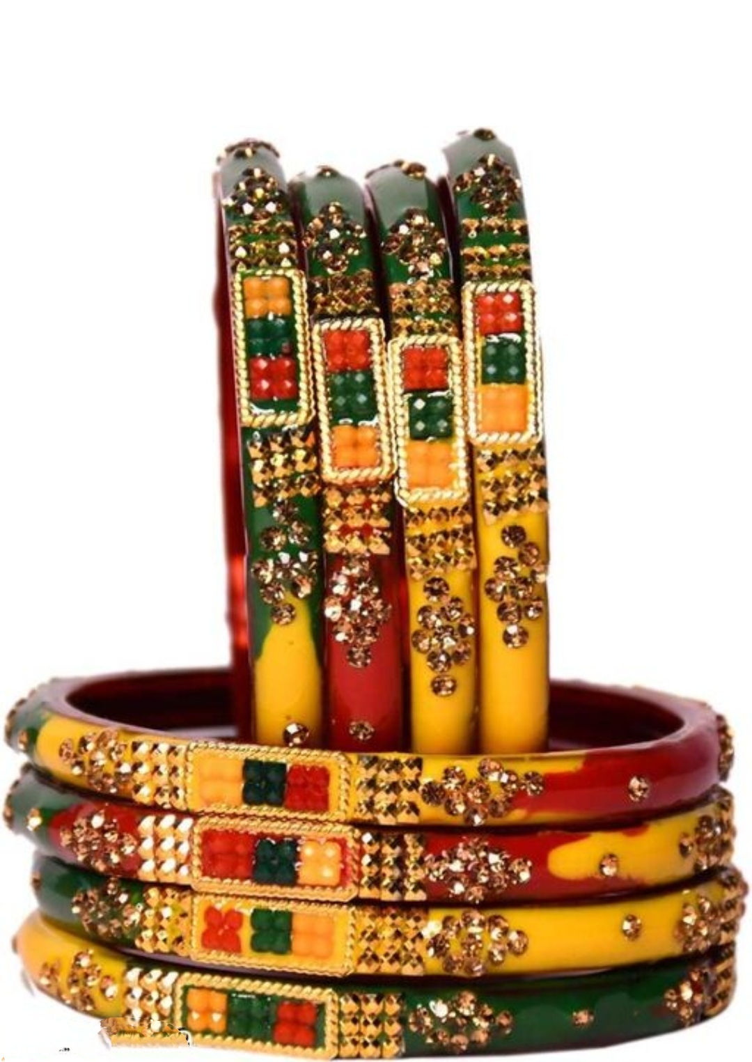 Y.M. HAREKRISHNA MULTICOLOR KADA SET OF 8
