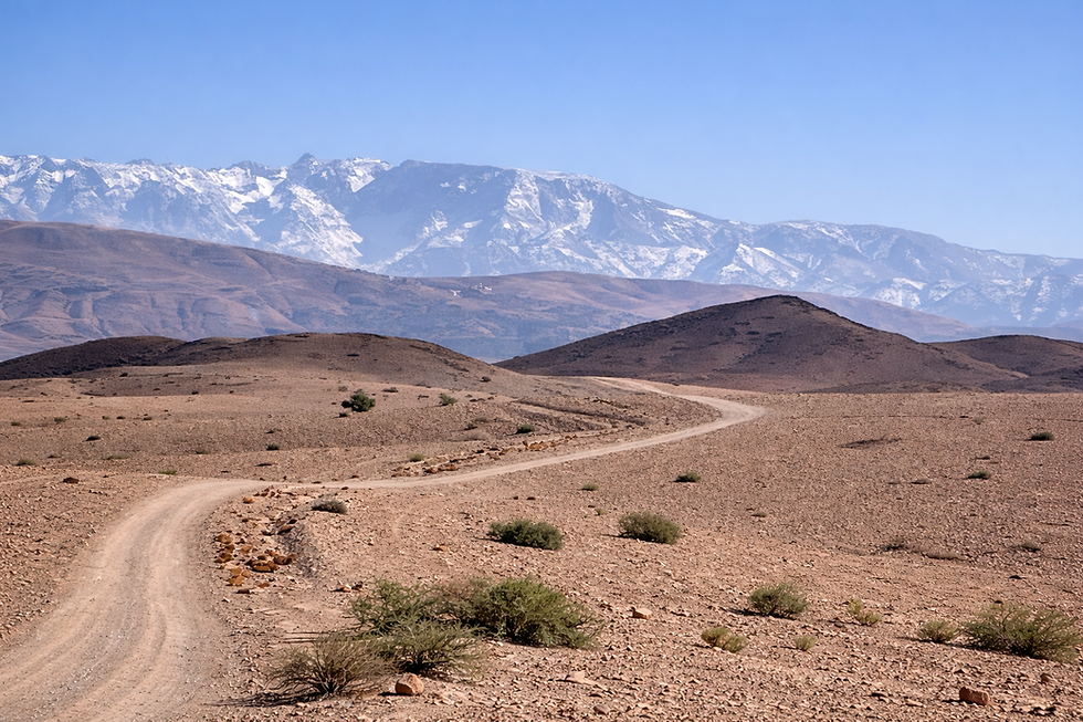 piste de vélo électrique au désert d'agafay