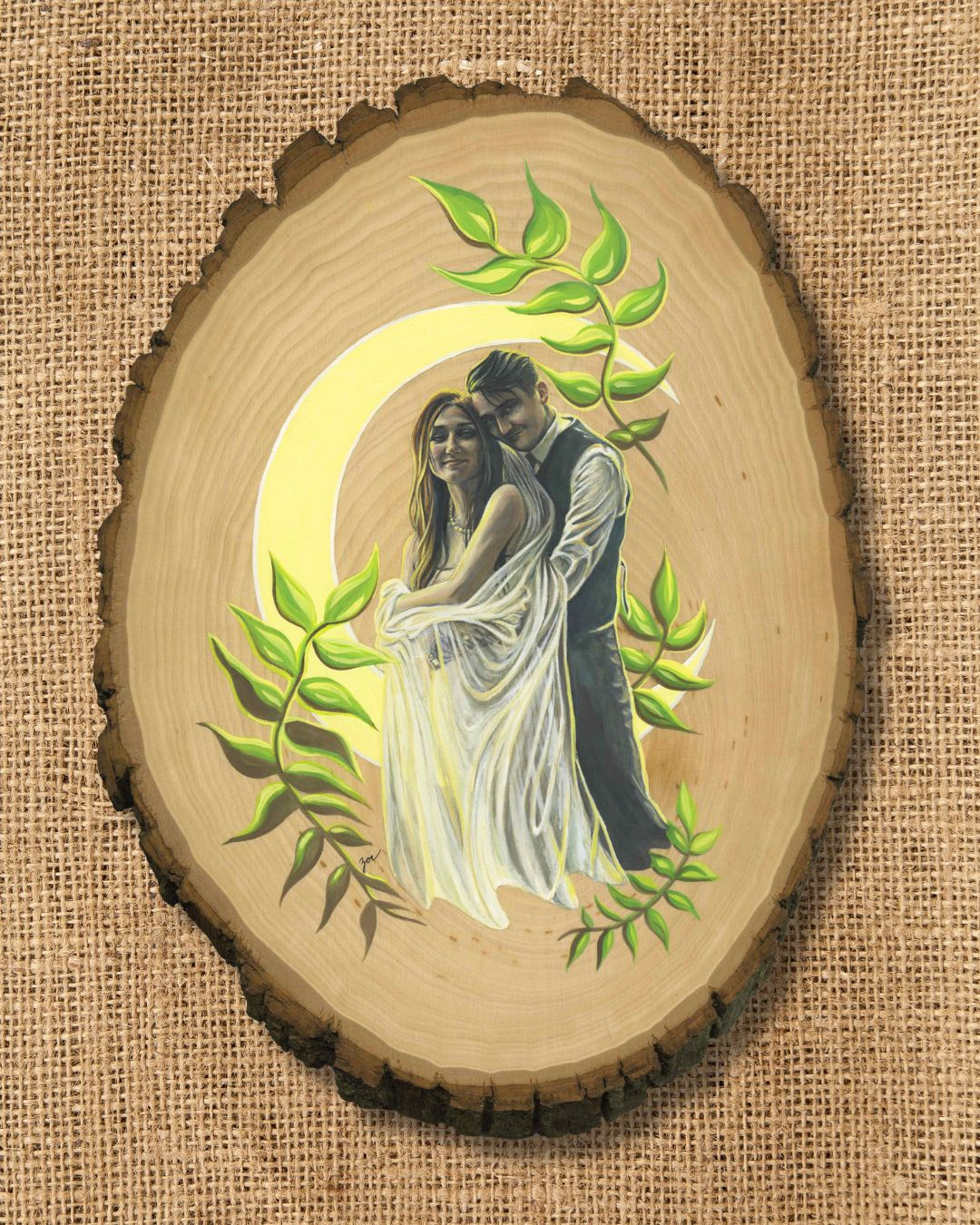 Custom Art: Wedding Portraits (painting - wood - size varies)