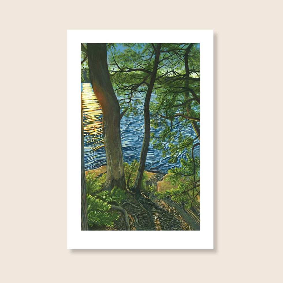 Thumbnail: "Sunset on Sawbill Lake" small giftable 4x6 fine art print, archival, high-quality, bwca, boundary waters series, zoe mae art
