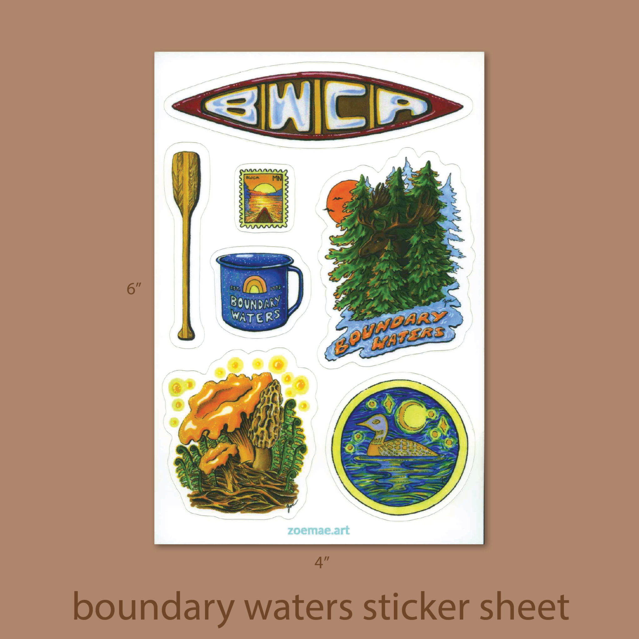 Boundary Waters Sticker Sheet