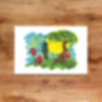 "Hummingbird Hill" 4x6 small fine art print, imaginative gift for new parents, nursery art, mothers day gift idea,