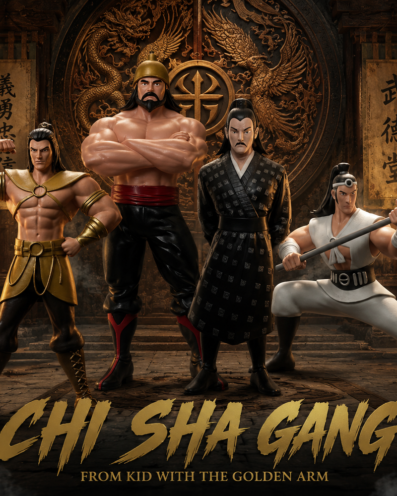 Chi Sha Gang Animated Set — kung fu collectible statue by Poison Clan Studios