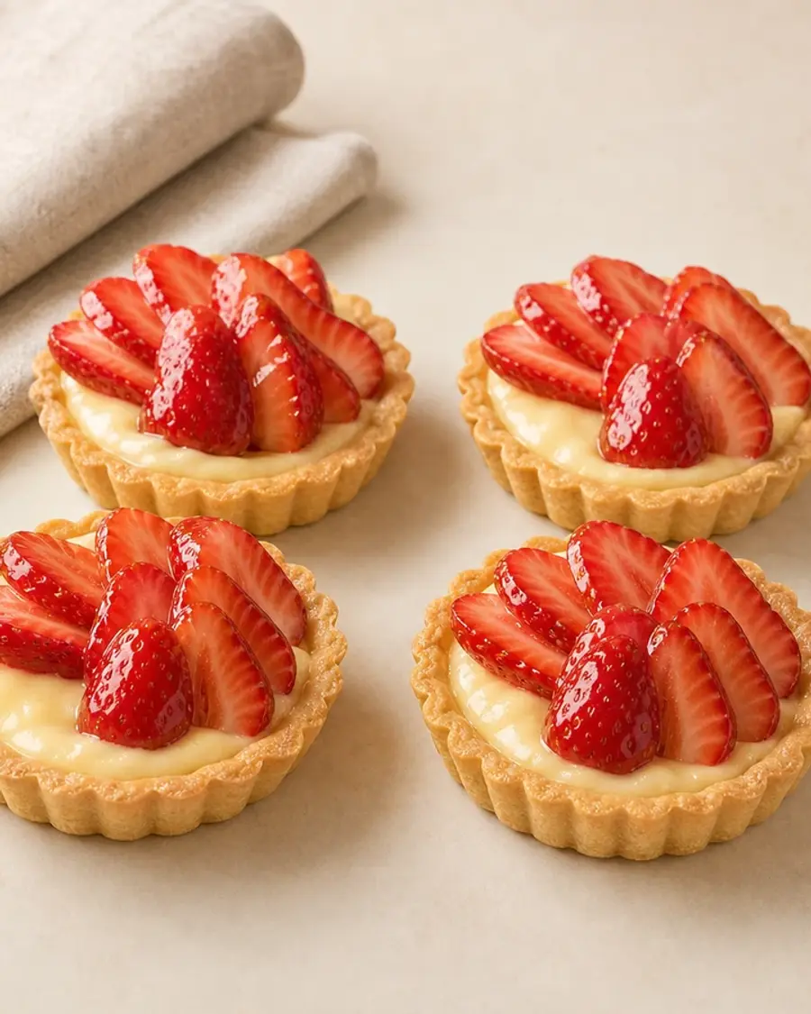 Strawberry Custard Tartlets