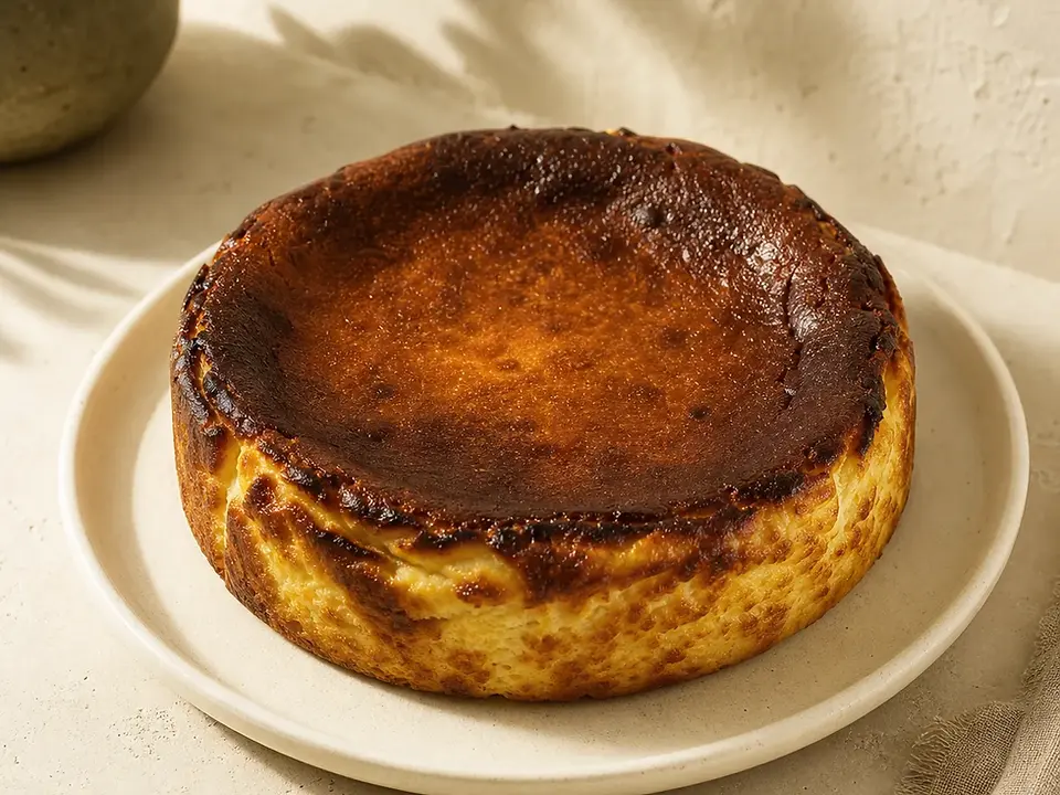 Whole 500 to 600 gram Basque cheesecake