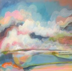 Padstow Rocks VI, acrylic  original by Lynn Young available at The Picture House Gallery, Padstow.