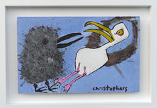 Big Chick, oil original by Julian Christophers available at The Picture House Gallery, Padstow.