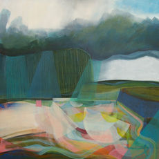 Padstow Rocks VIII, acrylic  original by Lynn Young available at The Picture House Gallery, Padstow.