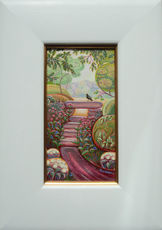 A Glimpse Of Gold, acrylic original by Sara Holden, available at The Picture House Gallery, Padstow.