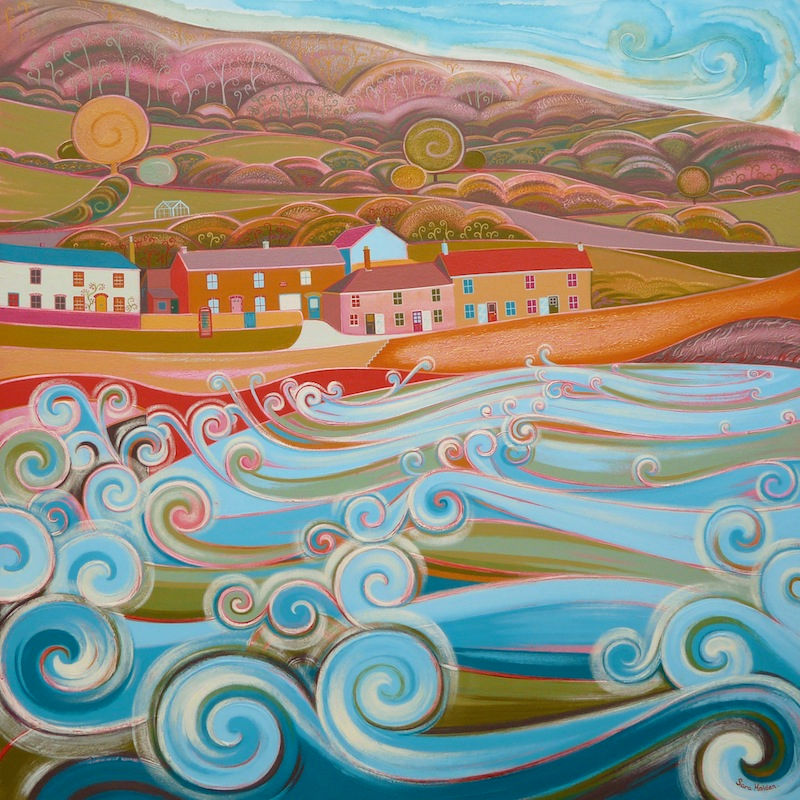 As The Tide Rolls In, Limited Edition Print by Sara Holden available at The Picture House Gallery, Padstow, Cornwall, England