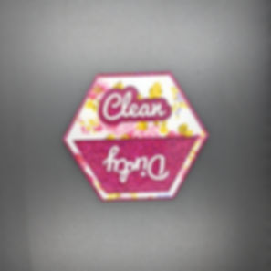 Hexagon Pink Floral Dishwasher Magnet