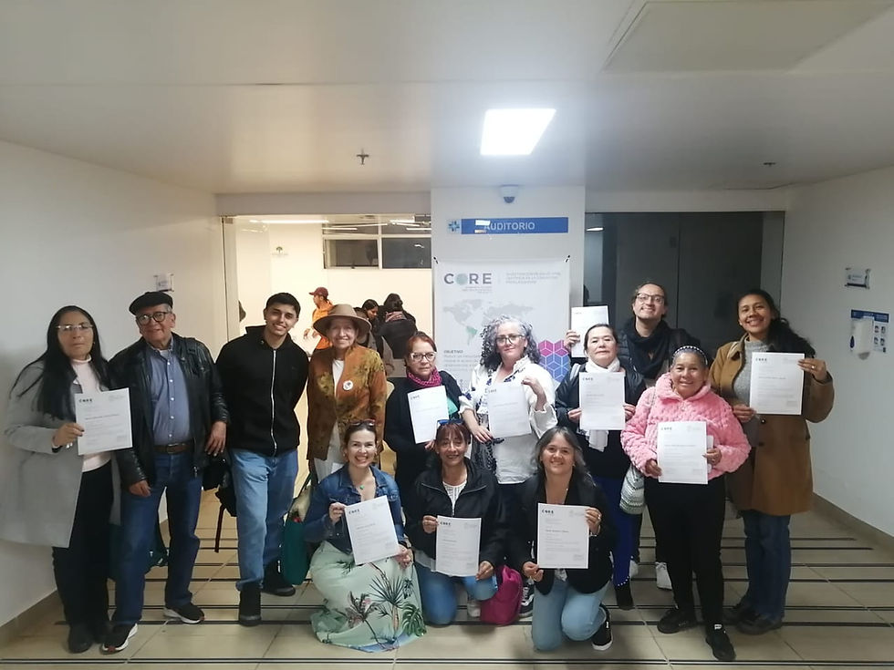 Students holding certificates for a Face-to-Face Course.