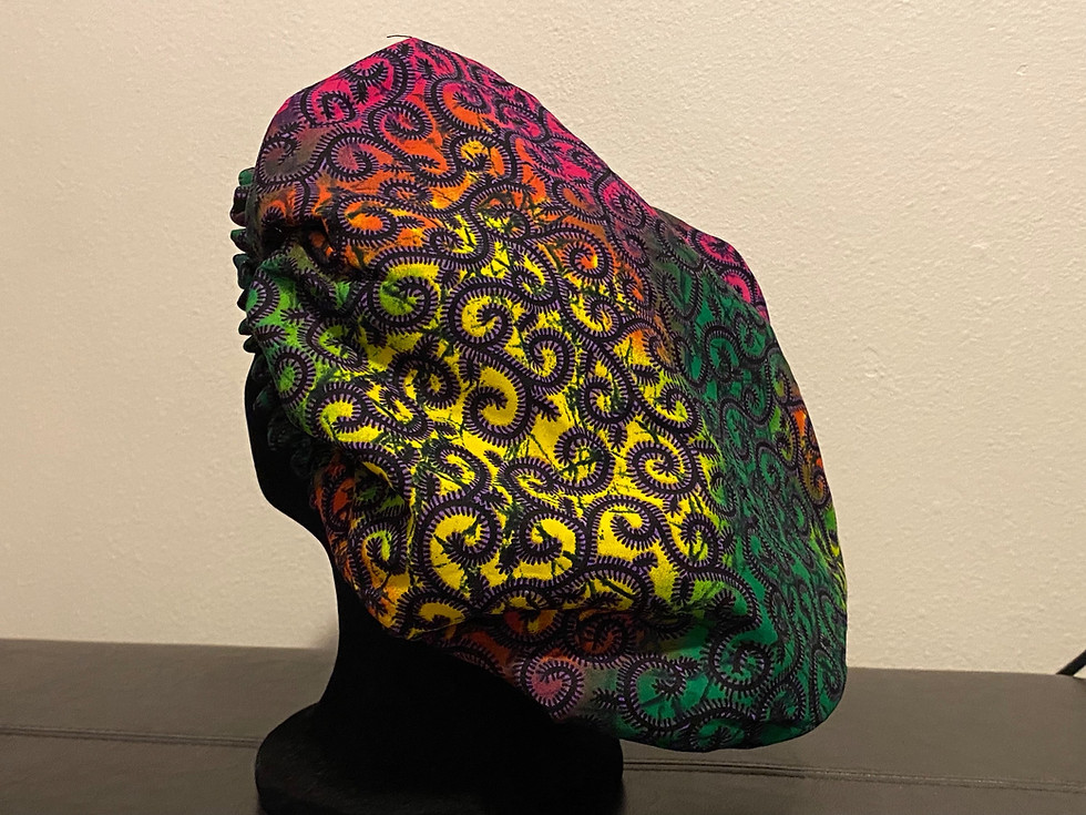 Thumbnail: MultiColor Akara Print Bonnets 