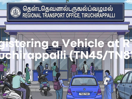 How to Register Your Vehicle at RTO Tiruchirappalli (TN45 or TN81)?