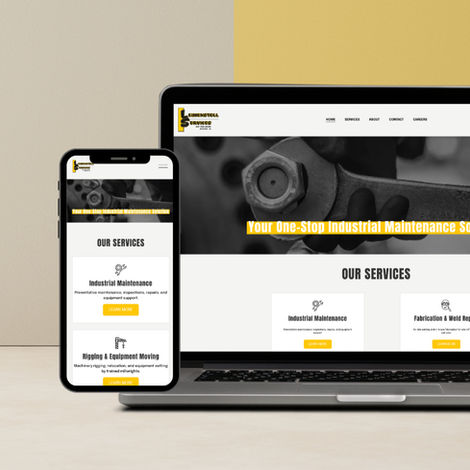 Leimenstoll Services website design shown on desktop and mobile devices