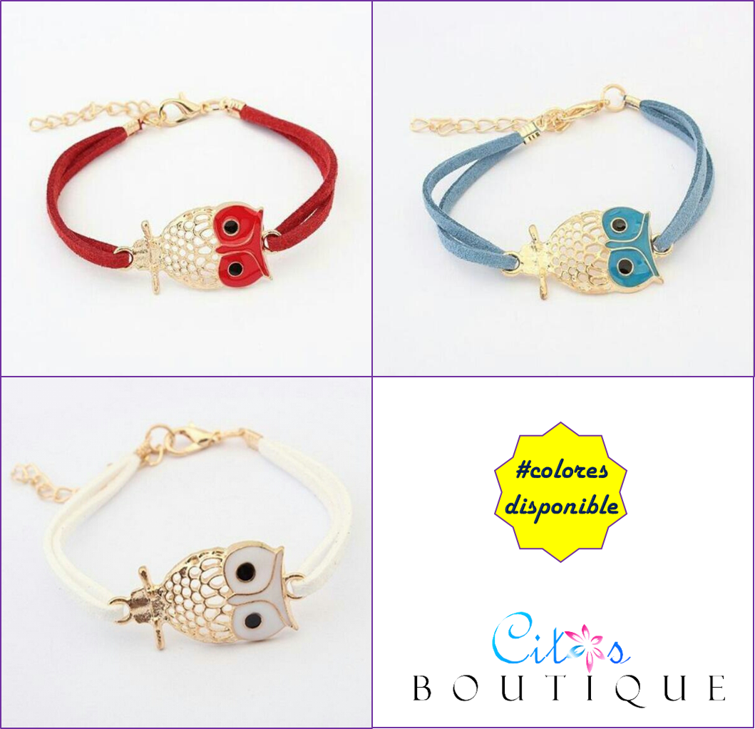 Pulsera de cuero buho