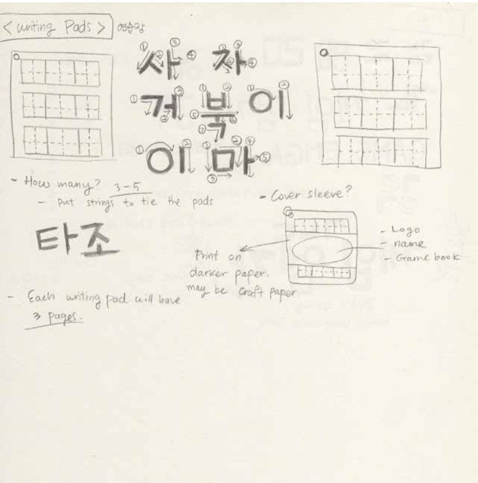Writing pad sketch