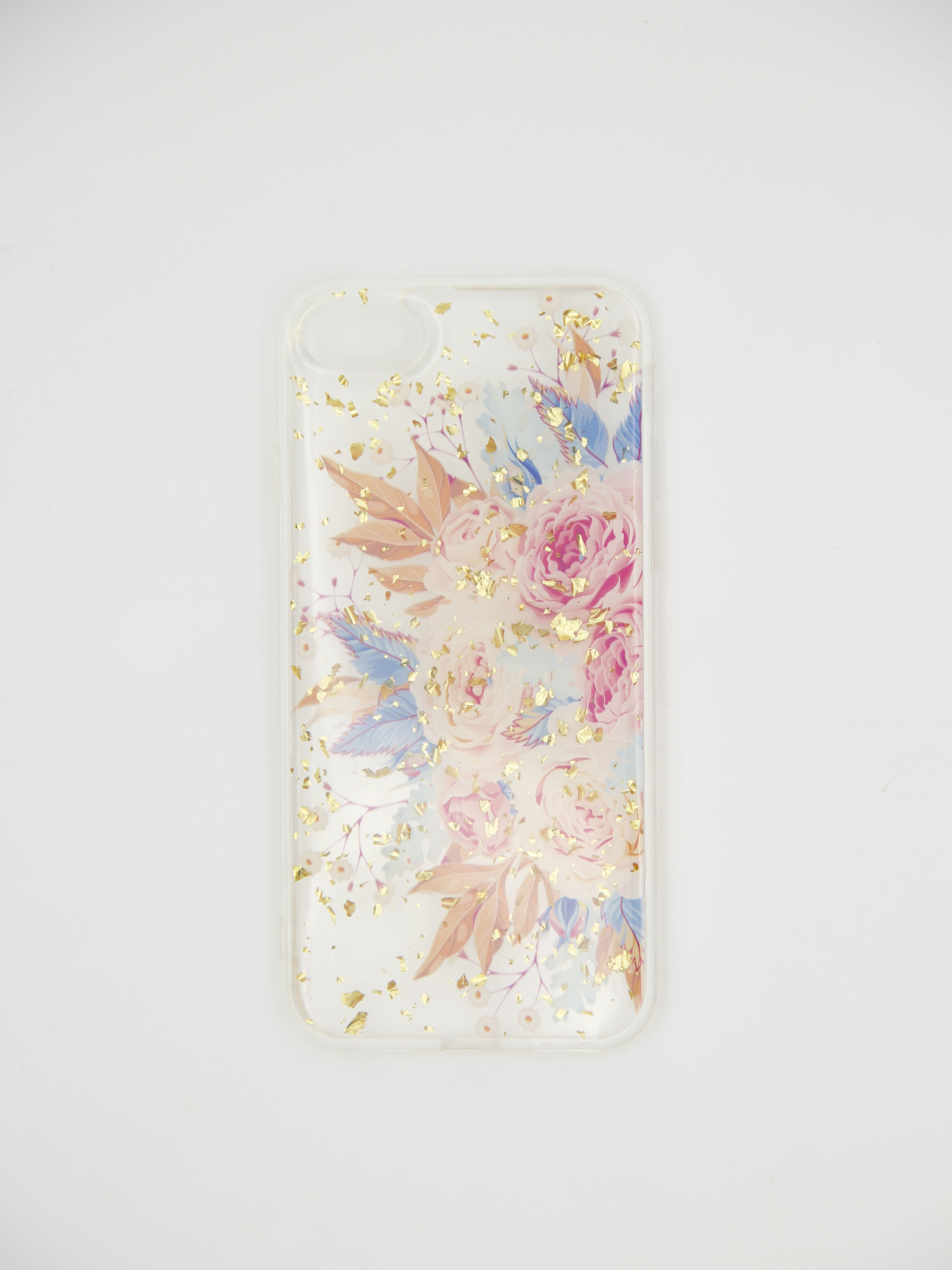 Чехол для iPhone 8 прозрачный с изображением цветка