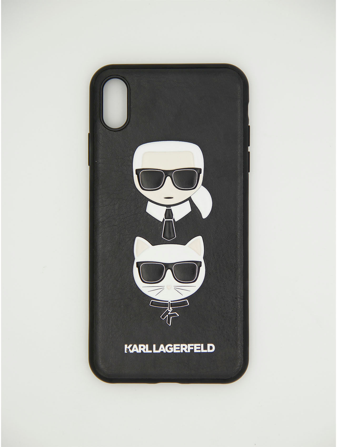 Кожаный чехол на iPhone X Max  Karl Lagerfeld