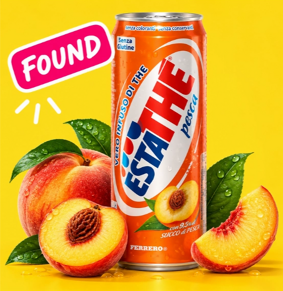 Estathé Peach iced tea available from Found The Tea