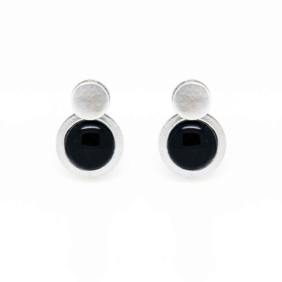 Miniature : Boucles d'oreilles VICE VERSA #3001 ''Miroir Noir'' +1806
