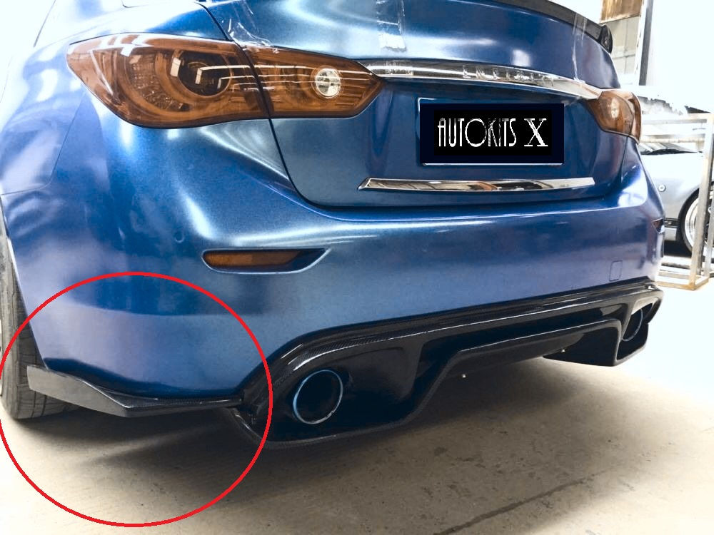 2014 - 2018 Infiniti Q50 Sedan SD-K Style Rear Side Splitters