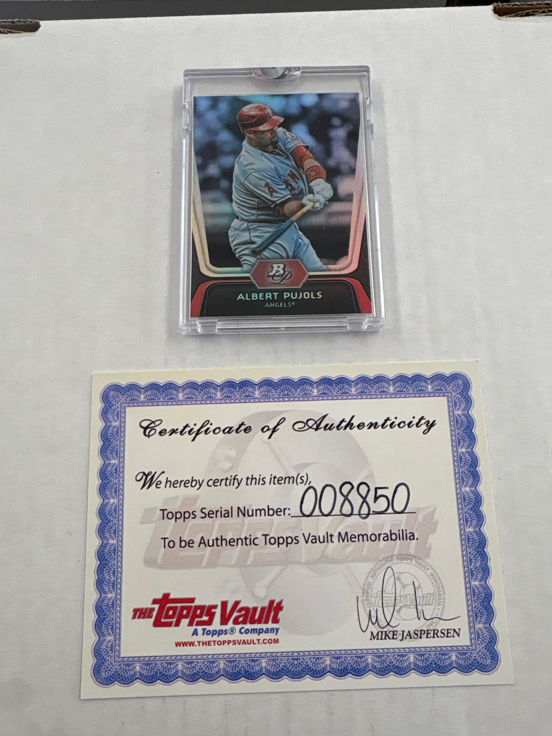 2012 Topps Platinum Albert Pujols 1/1 Topps Vault # 008850