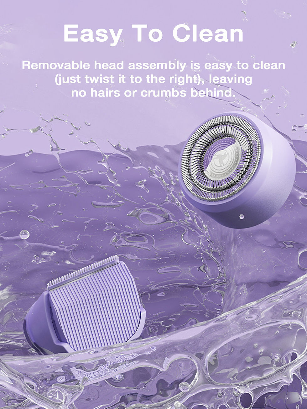 Thumbnail: Dual-Head Electric Hair Remover Women Cordless Rechargeable Safety Painless Stai