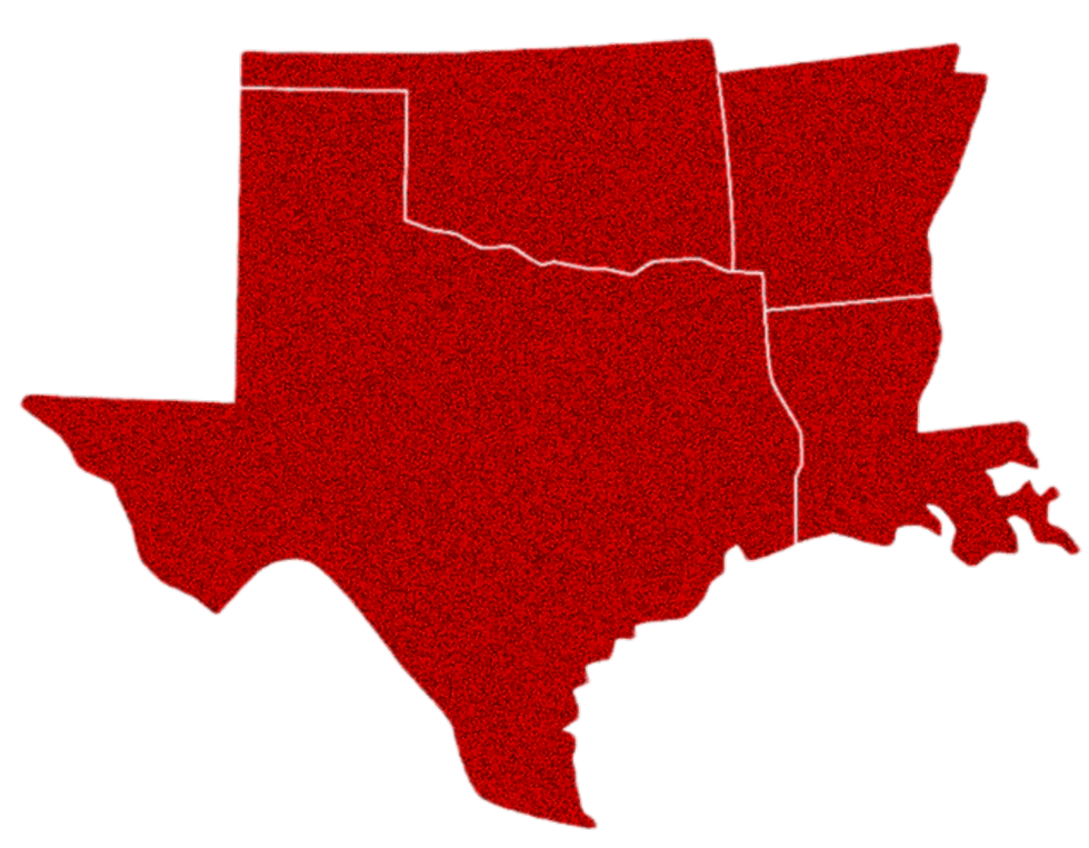 Texas Louisiana Arkansas Oklahoma