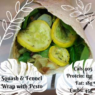 Squash & Fennel Veggie Wrap with Pesto