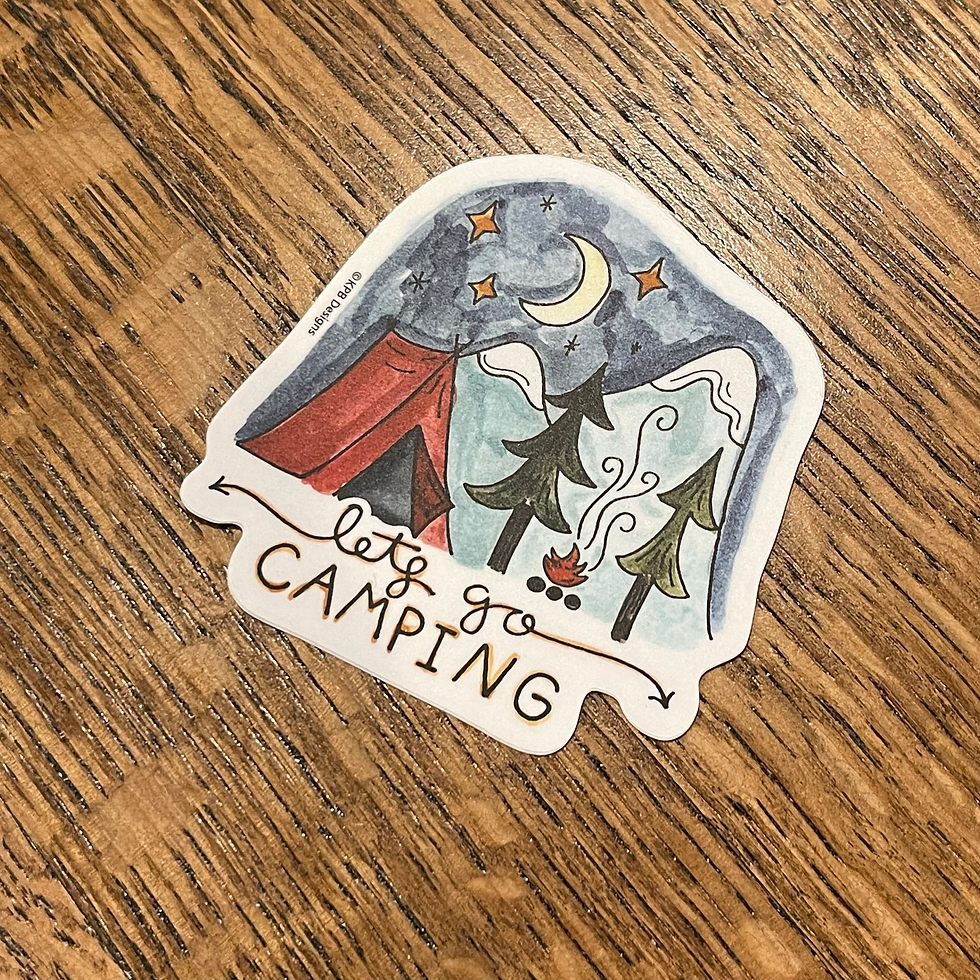 Thumbnail: Let’s Go Camping Sticker