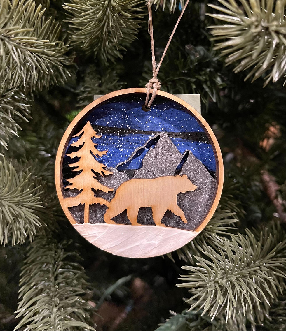 Thumbnail: 3D Night Bear Ornament