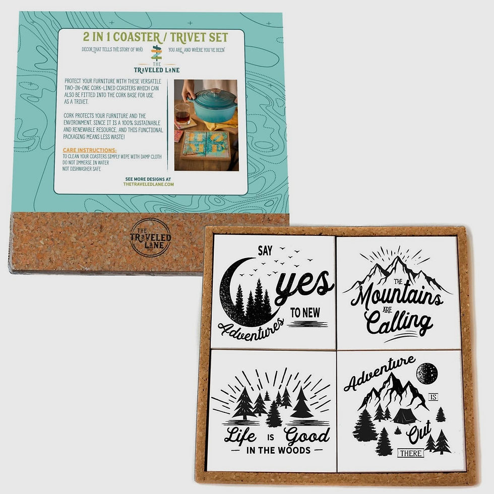 Thumbnail: 2 in 1 Coaster & Trivet Set