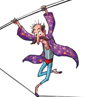 Percy on tightrope.jpg