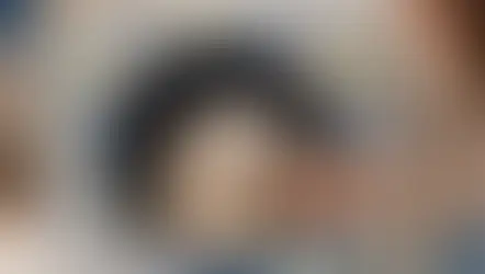 Perro pequeño en una casita gris con huellas; una mujer lo acaricia en una sala acogedora.