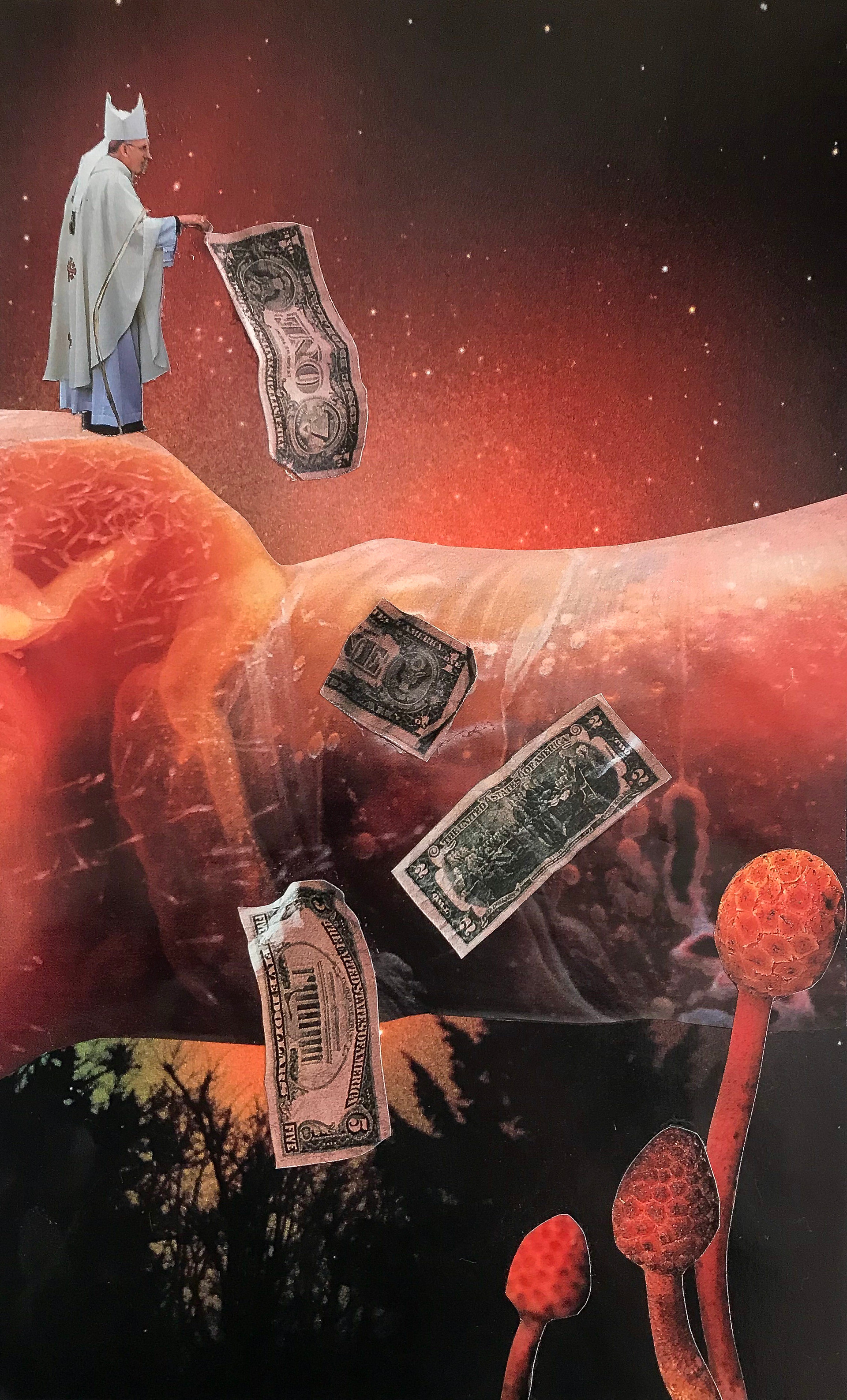 The Abduction
Collage on paper
2019