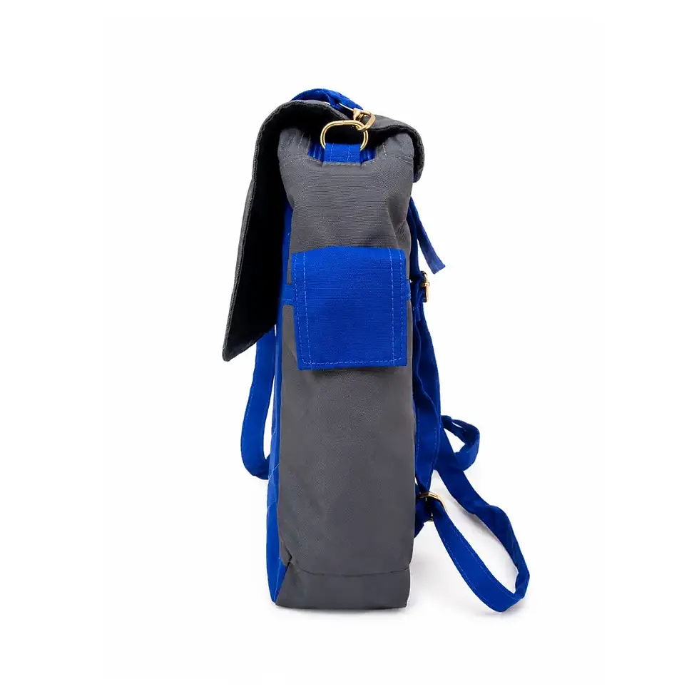 Thumbnail: BACKPACK FOR WOMEN TRENDY & FUNCTIONAL MULTI-PURPOSE BAG (BLUE)