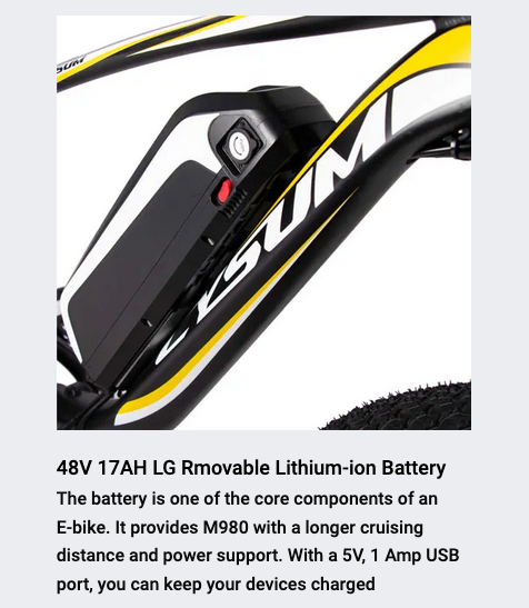 Thumbnail: []CYSUM M980 Electric Bike