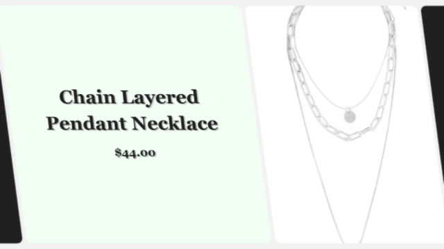 *Chain Layered Pendant Necklace