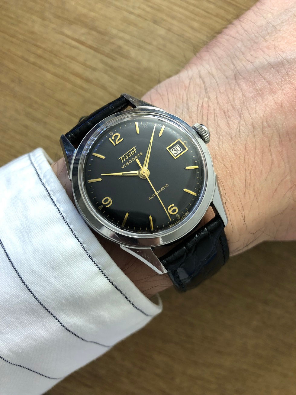 Thumbnail: 1957 TISSOT VISODATE AUTOMATIC WATCH