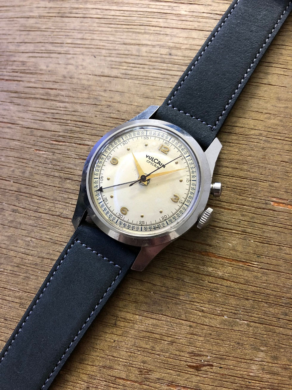 Thumbnail: 1940s VULCAIN CRICKET WRIST-ALARM