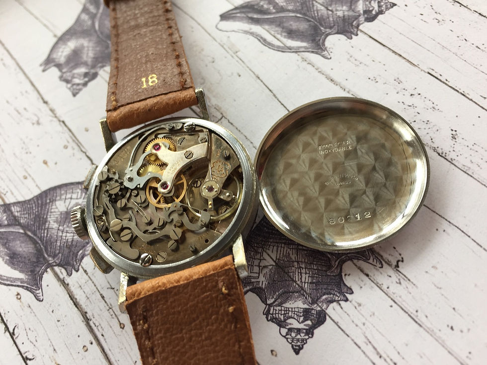 Thumbnail: 1944 VINTAGE BUREN CHRONOGRAPH WATCH SS