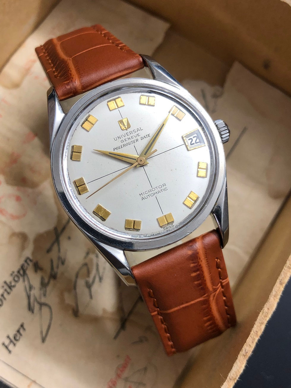 Thumbnail: 1959 UNIVERSAL GENEVE POLEROUTER DATE