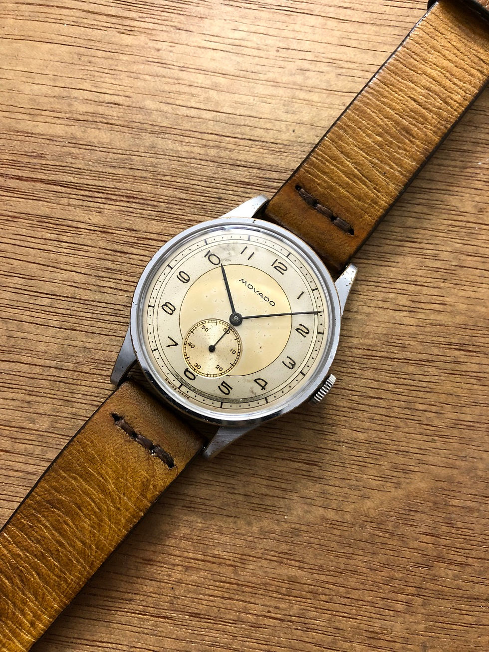 Thumbnail: 1940s MOVADO SUB SECOND VINTAGE WATCH