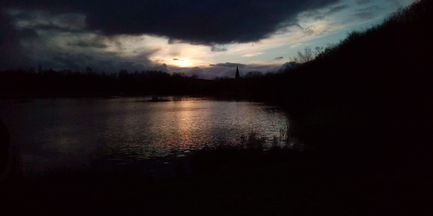 Sunset, Blackleach country park, 2021